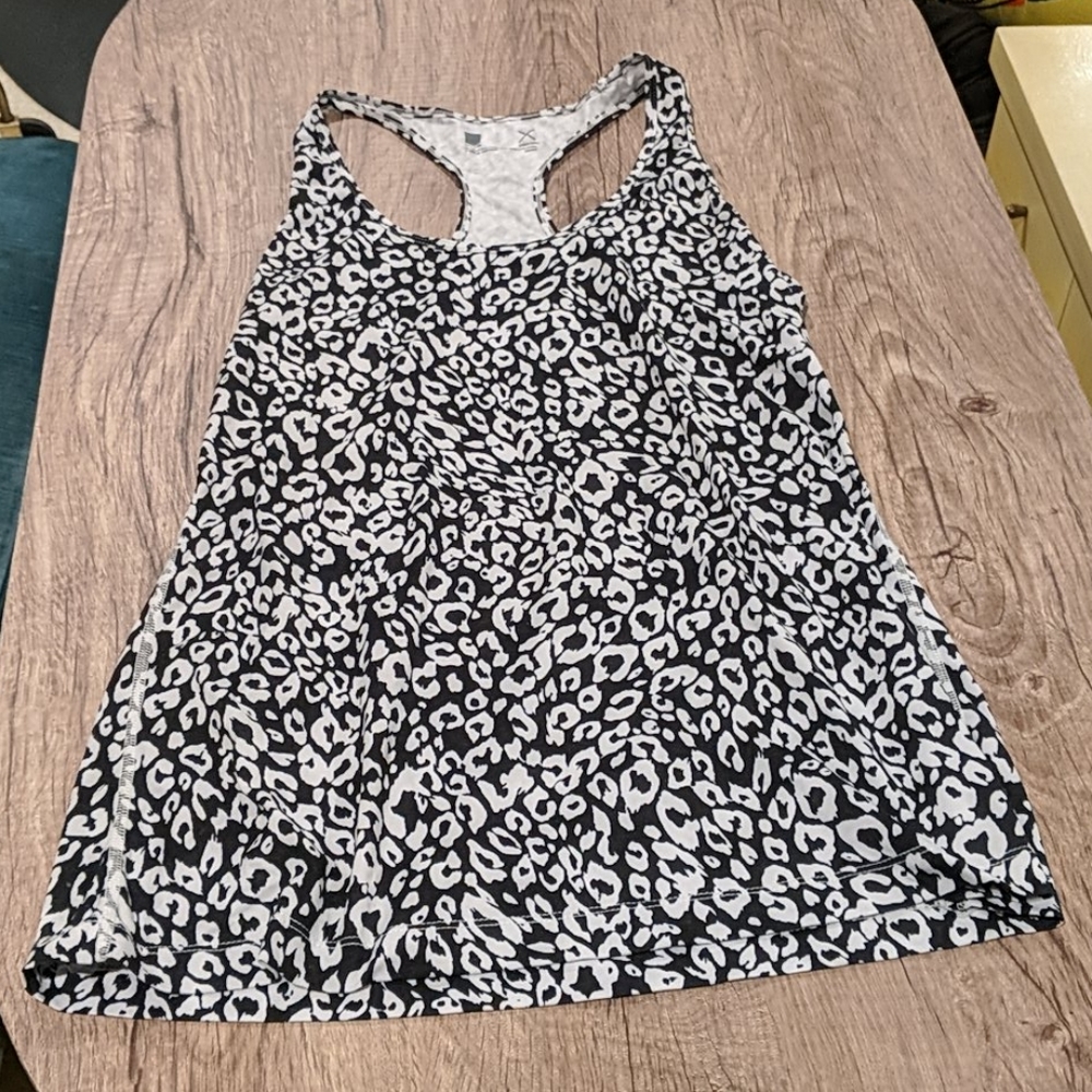 JCP X version leopard animal print tank Large